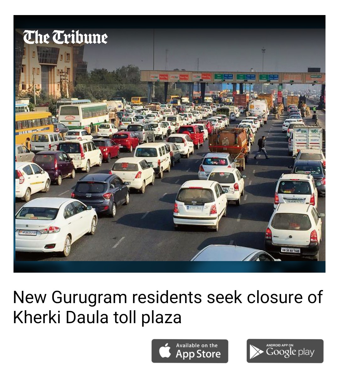Sumedha Sharma (@sumedhasharma86) on Twitter photo Always on poll promises but never on execution list. #Gurugram #Gurgaon
residents left wanting toll removal. <a href="/DevelopNewGgn/">United Association of New Gurugram</a>
<a href="/KDTollRemoval/">KherkiDaula Toll Removal</a>
<a href="/_DXPAssociation/">DXPWA- DwarkaExpressway Welfare Association</a>
#DwarkaExpressway
New Gurugram residents seek closure of Kherki Daula toll plaza
tribuneindia.com/news/haryana/n…
Download Tribune Always on poll promises but never on execution list. #Gurugram #Gurgaon
residents left wanting toll removal. <a href="/DevelopNewGgn/">United Association of New Gurugram</a>
<a href="/KDTollRemoval/">KherkiDaula Toll Removal</a>
<a href="/_DXPAssociation/">DXPWA- DwarkaExpressway Welfare Association</a>
#DwarkaExpressway
New Gurugram residents seek closure of Kherki Daula toll plaza
tribuneindia.com/news/haryana/n…
Download Tribune