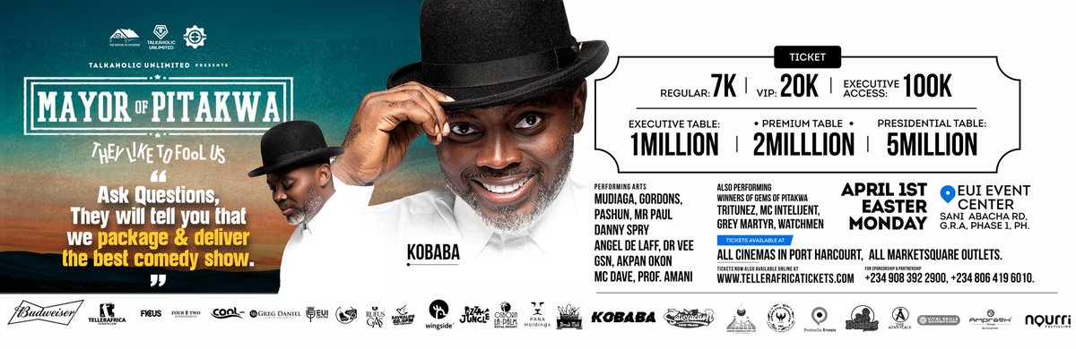 Kobabaunlimited's tweet photo. In one night on April's fool day, we will tell you all stories about how they like to fool us
#MayorOfPitakwa
#MayorOfPitakwa https://t.co/B6LDOtW6ok