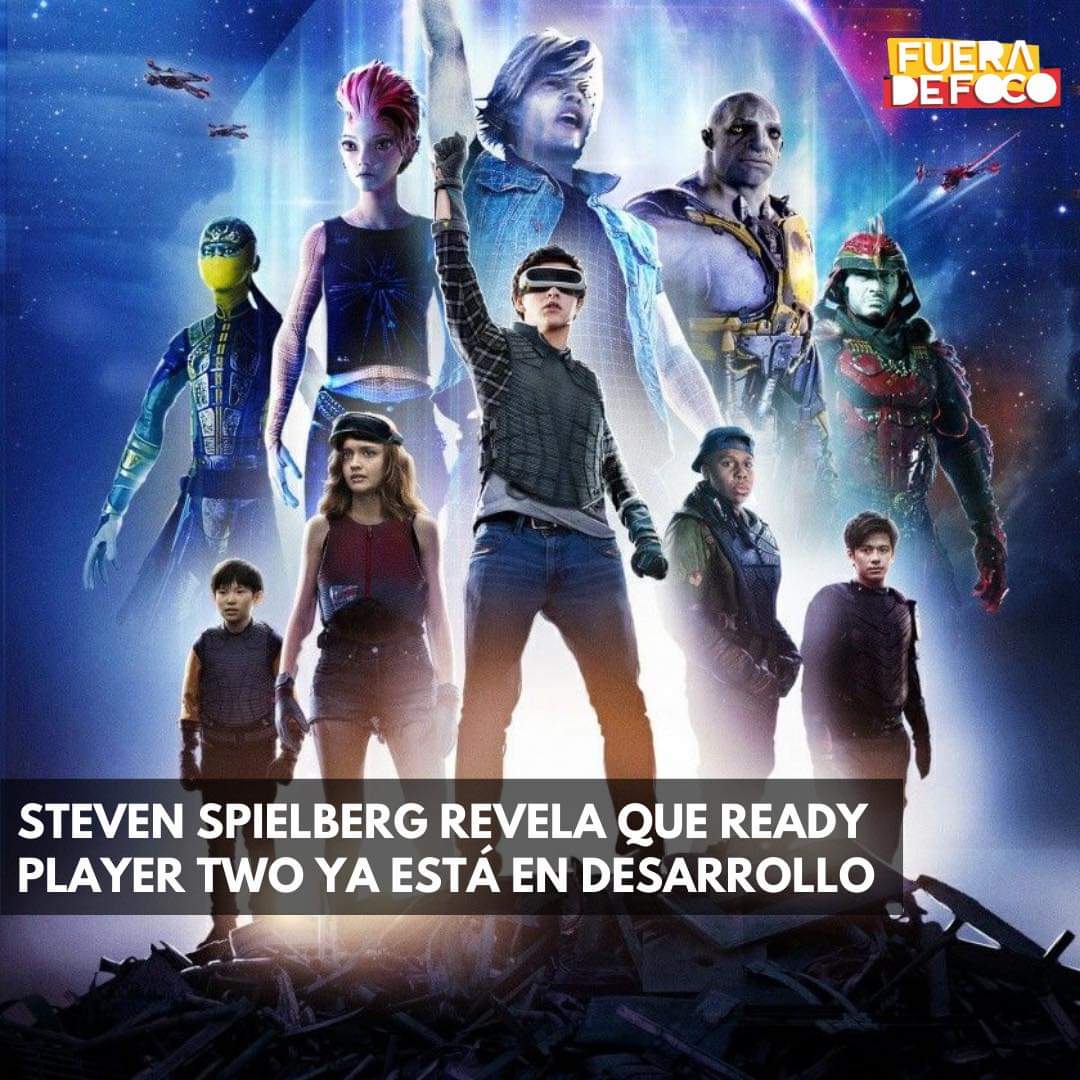 #ReadyPlayerTwo se encuentra en desarrollo 🙌😍

#StevenSpielberg ha confirmado que #ReadyPlayerTwo ya está en marcha. Será la adaptación del libro de #ErnestCline que sigue la historia de #WadeWatts y sus amigos

Spielberg reveló que solo producirá y no volverá como director