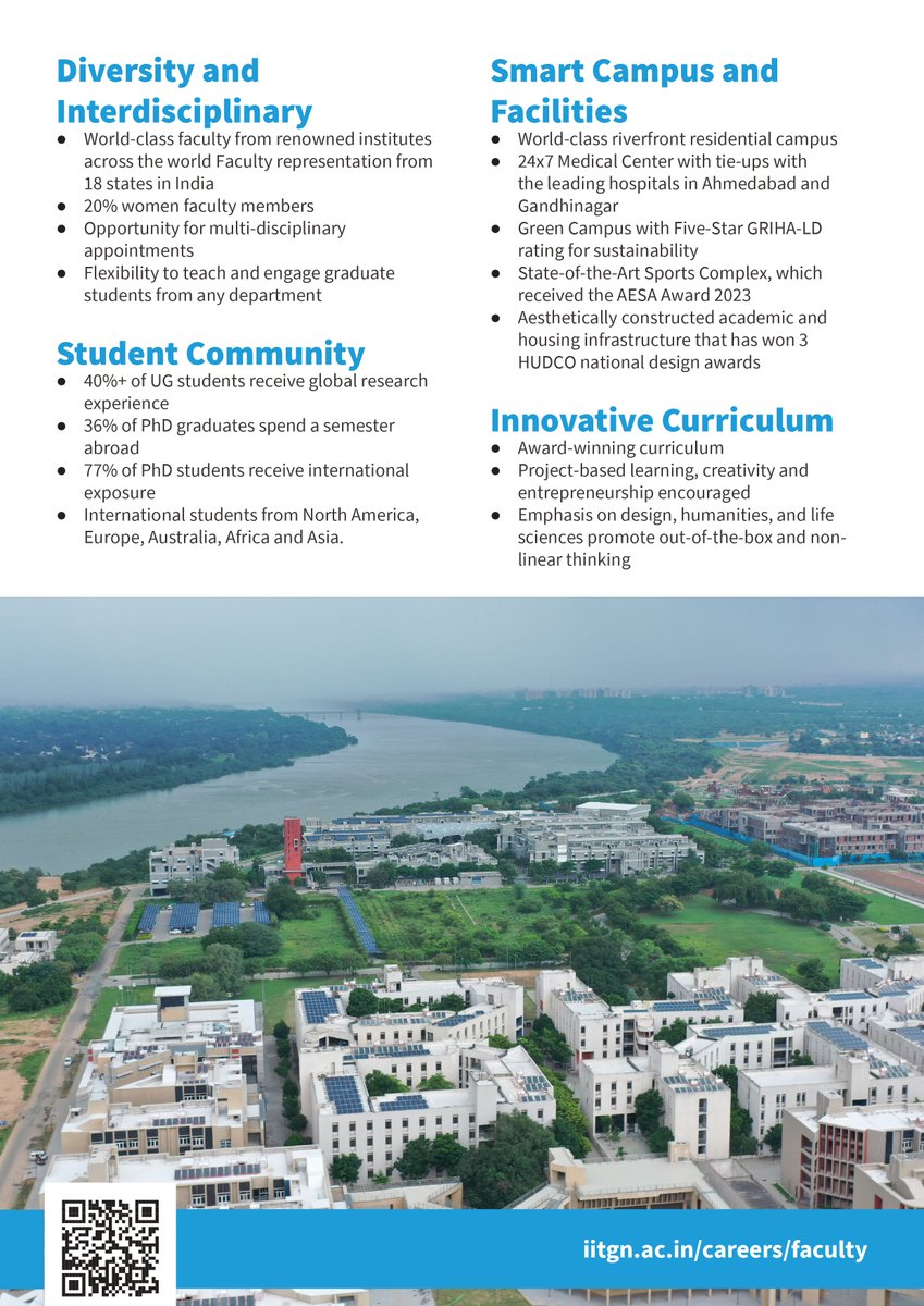 Join the vibrant community! IIT Gandhinagar invites applications for faculty positions in the Department of Cognitive and Brain Science. Apply here: iitgn.ac.in/careers/facult…