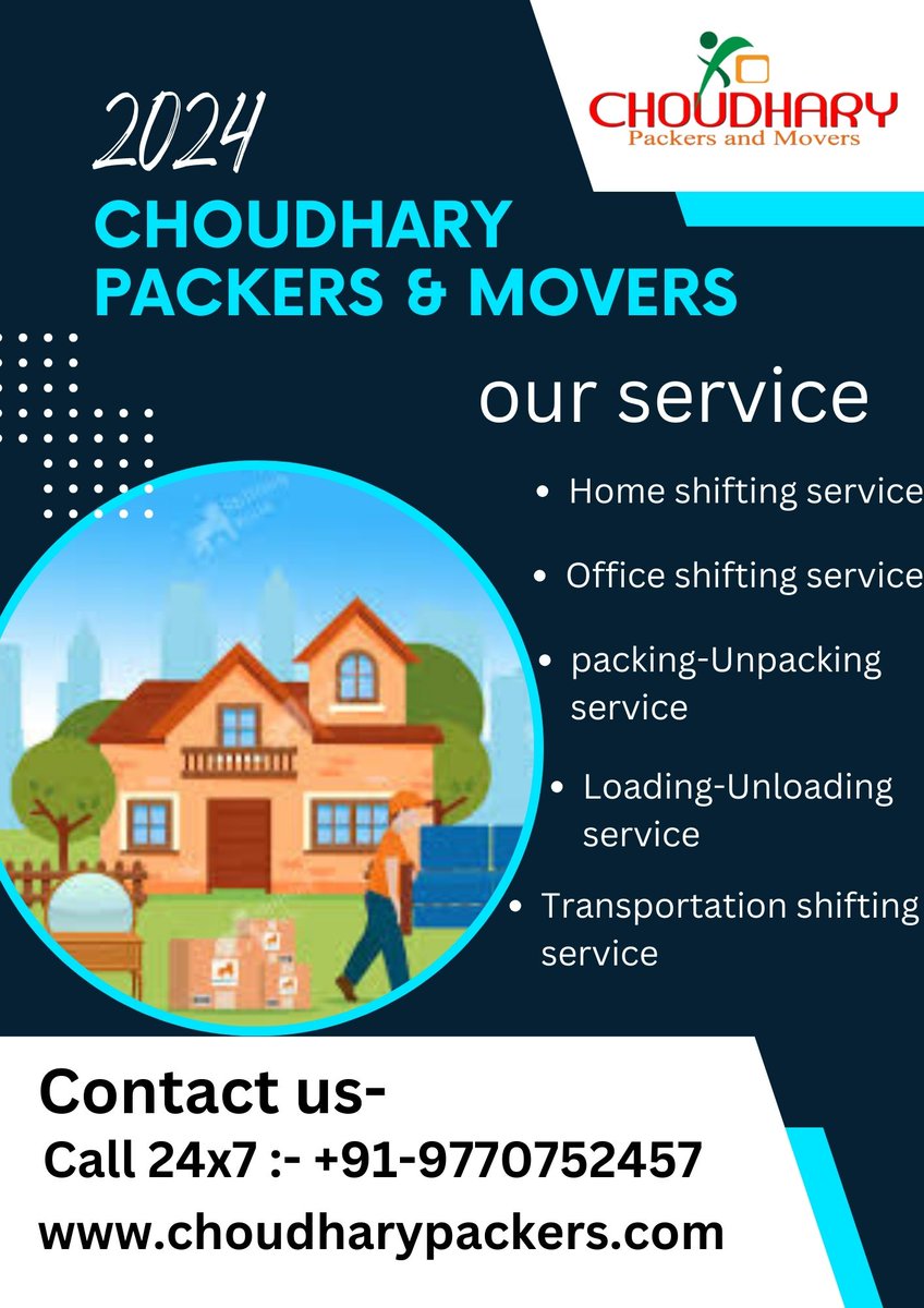 ChoudharyPacker's tweet image. Car Carrier, warehouse Shifting, Loading &amp;amp; Unloading,Commercial Shifting, Insurance Service,Local Shifting and many others with Choudhary Packers and Movers.
Call/WhatsApp:-+91-9770752457
choudharypackers.com
#packersandmovers #packersandmoversjabalpur