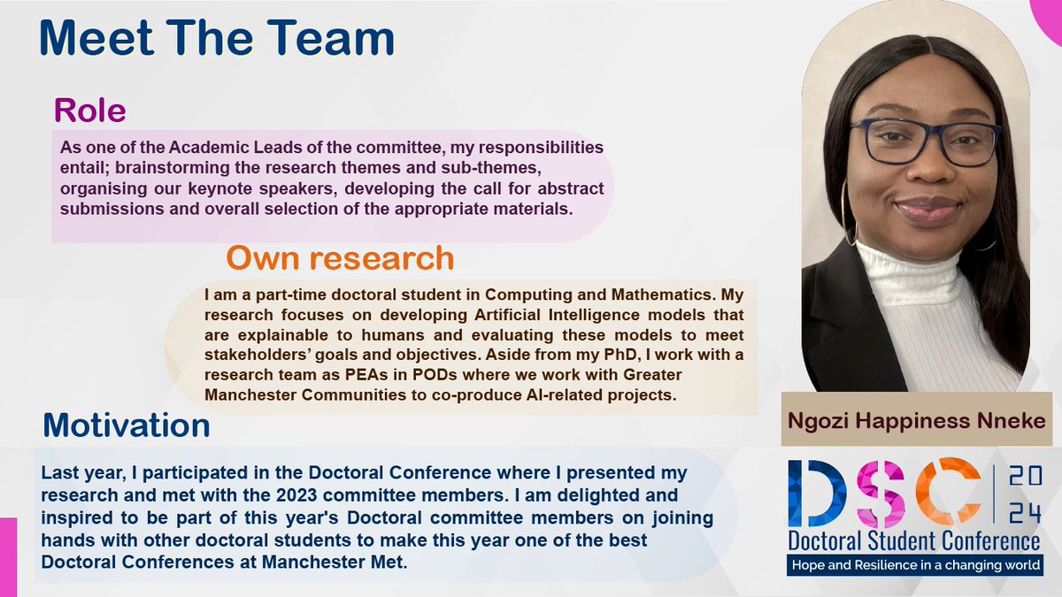 Manchester Metropolitan University DS Conference tweet media