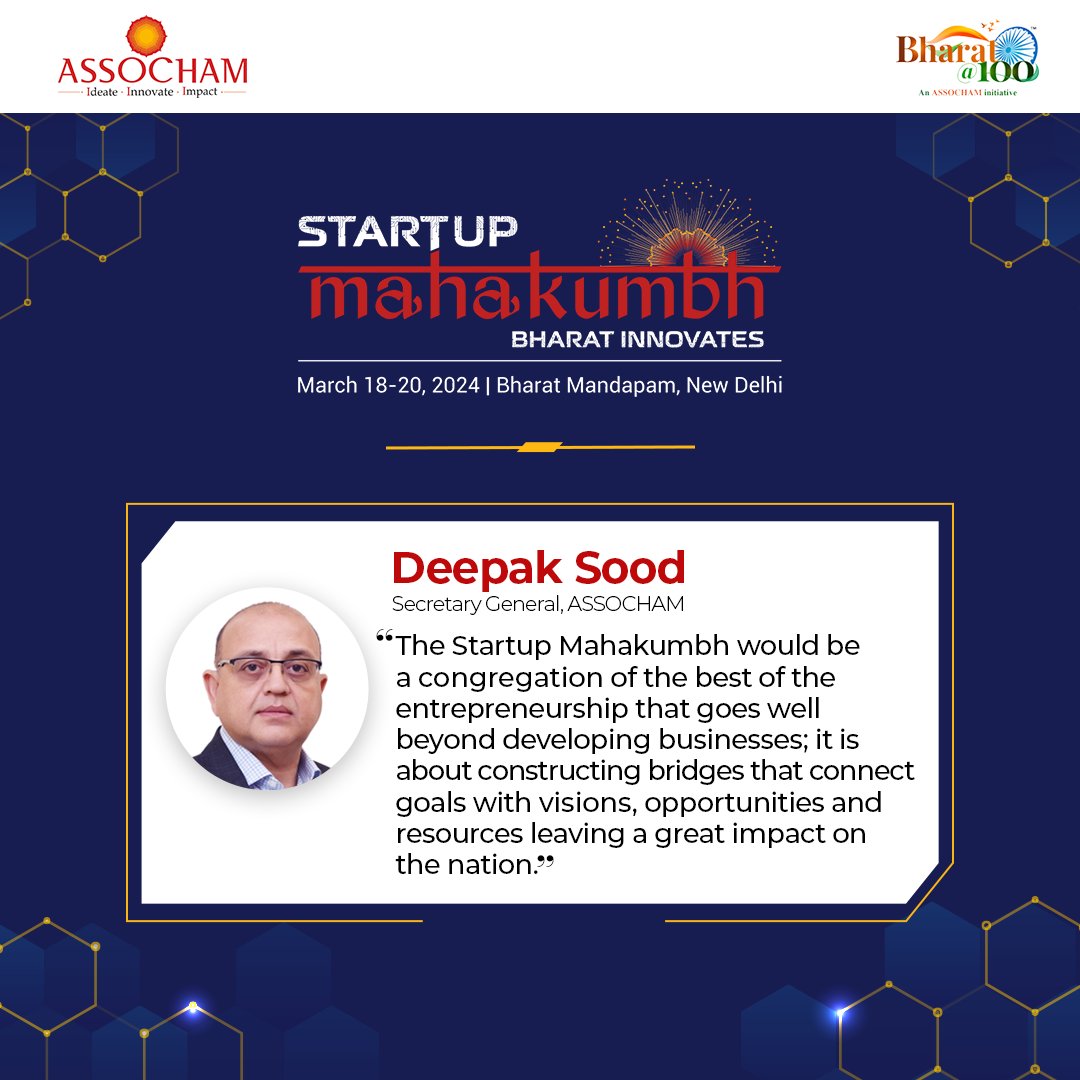 'By nurturing a culture of inclusivity and empowerment, ASSOCHAM, in partnership with Startup Mahakumbh, lays the groundwork for a future where entrepreneurship becomes a vehicle for social transformation, uplifting communities and creating a more equitable world.' Mr.…
