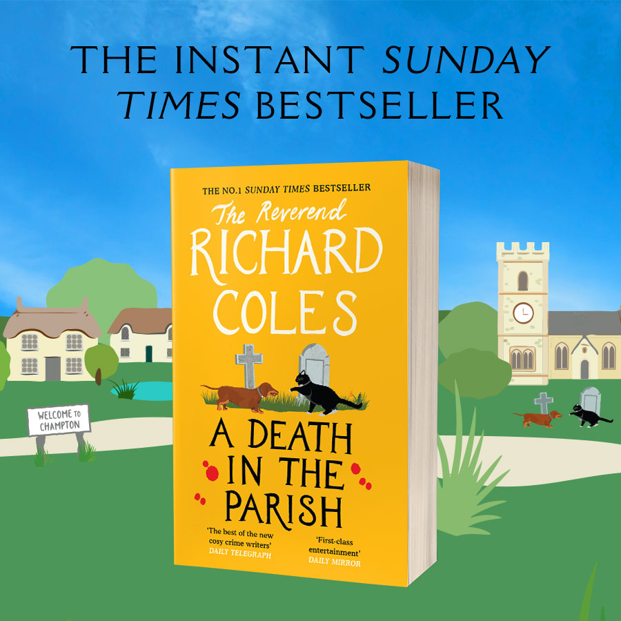 Congratulations to @RevRichardColes – A DEATH IN THE PARISH will be No.3 in the paperback charts this weekend! 🍾 Thank you to every reader and bookseller who has bought or handsold a copy 🙏 Haven't read it yet? Support your local independent bookshop: brnw.ch/21wHPjB