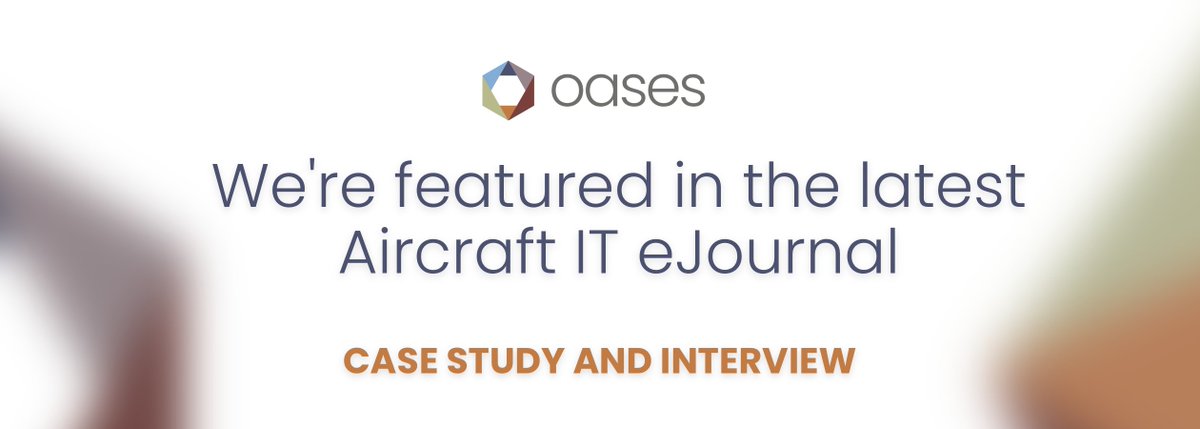 We're so pleased to be featured in the latest <a href="/AircraftIT/">AircraftIT</a>  eJournal.

This is a big issue for us, including:

- An interview with Group MD Paul Lynch on the future of aviation IT and OASES.
- A case study with Heston Airlines on their journey with OASES.

issuu.com/aircraftit/doc…