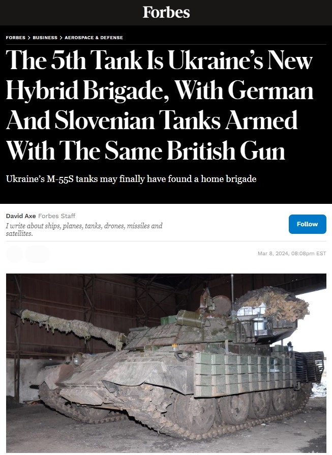 5th Tank Is Ukraine's Hybrid Brigade, With German & Slovenian Tanks