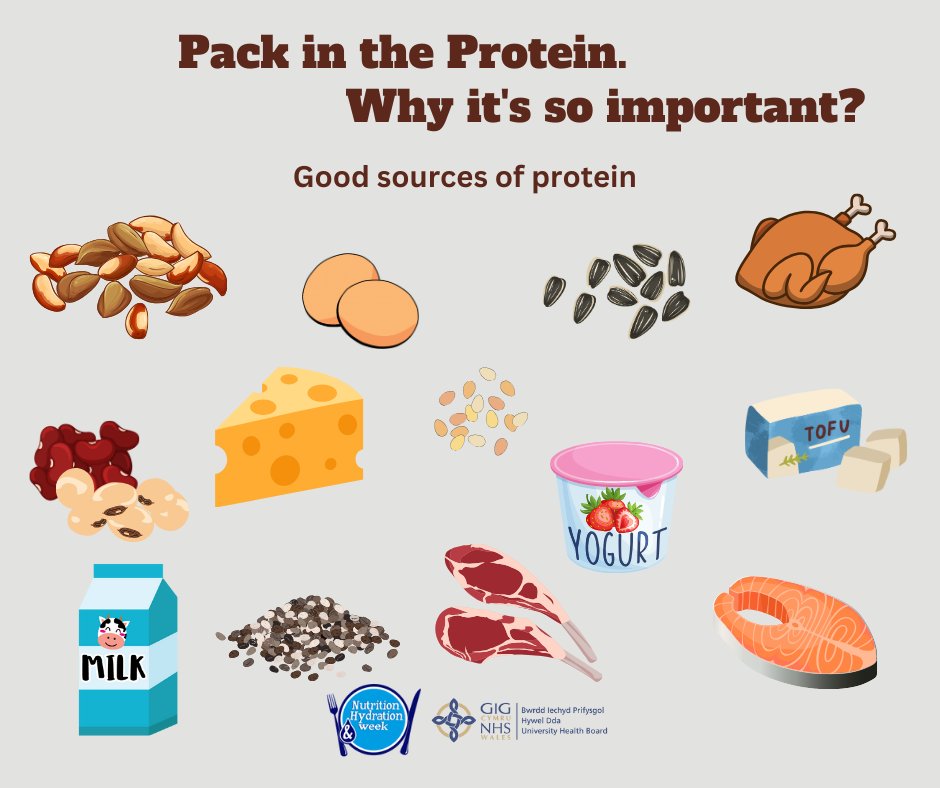 🧵Pack in the protein. Why is it so important?🤔 Protein plays an important role in your body & it’s best included in at least 2⃣ or 3⃣ meals each day Protein is the building blocks of muscles; it provides nutrients to promote recovery plus it supports for immune system💪 (1/2)