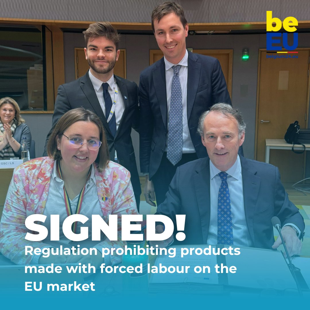 🛑 Member states say no to products made with forced labour! 🇪🇺 Ambassadors just confirmed the provisional agreement found in record time between @EUCouncil & @Europarl_EN. This regulation will prohibit products made with forced labour from being placed on the EU market.