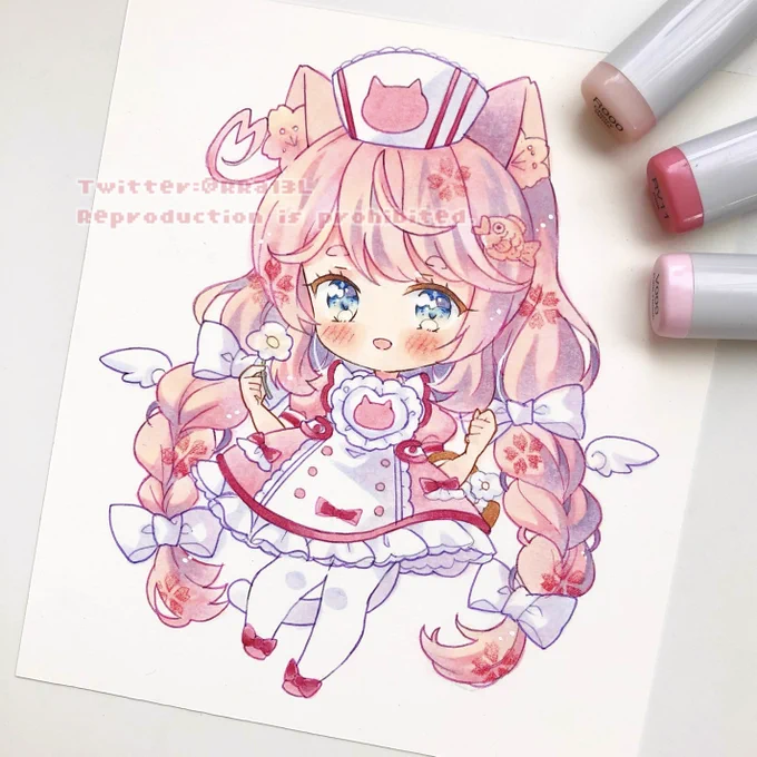 ねむいナース&あおナース #コピック 