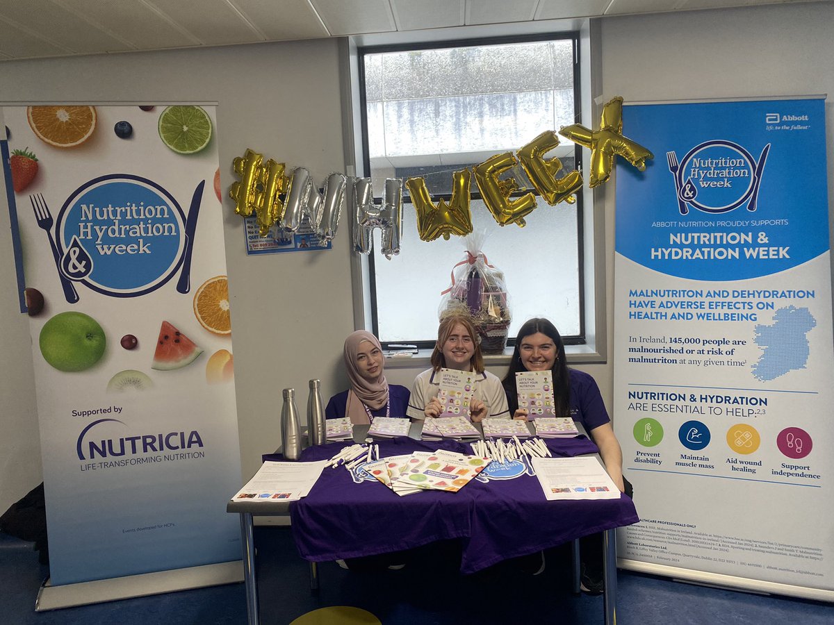 Happy Nutrition & Hydration week! 
🍎🍌🍓🥑🍤🥗🥐

Don’t forget to come and visit our stand and say hello👋🏽👋🏽

Lots of fun prizes to be won if you enter our quiz 🤓🤓
@Beaumont_Dublin 
#NHweek