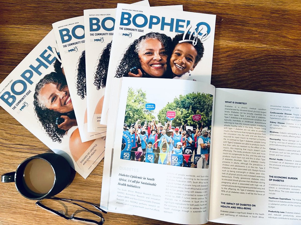 The SAMRC brings you BOPHELO! An informative health research science magazine. In its first issue, it covers: the link between oral health and diabetes, child & women healthcare, vaping, and so much more. The e-Magazine: samrc.ac.za/BOPHELO/index.…