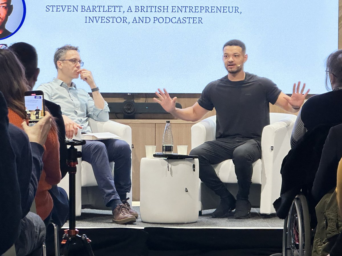 It’s <a href="/StevenBartlett/">Steven Bartlett</a>, investor, entrepreneur, author at <a href="/LondonBookFair/">The London Book Fair, 11-13 March 2025</a> 💥

“Then I understood the magic of books, when I first saw it in someone’s hands.

“Podcasts and books are the last two homes of long form thinking.

They deliver depth in a world with an absence of depth”