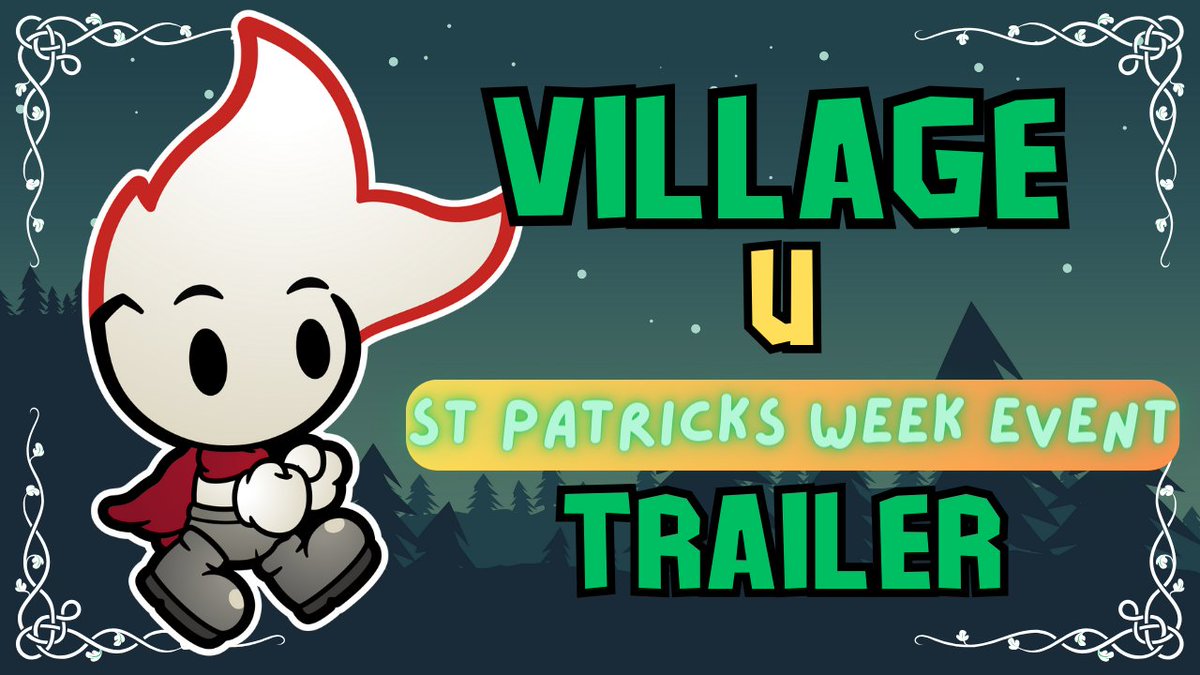 Ohohoh! I LOVE Events! And #StPatricksDay is no exception! Village U will be experiencing its biggest event yet starting March 17th! Check the trailer here!

youtu.be/qy_oZQfHNqs

#MadeInDreams #DreamsPS4 <a href="/paperverse/">Paperverse</a> <a href="/mediamolecule/">Media Molecule</a>