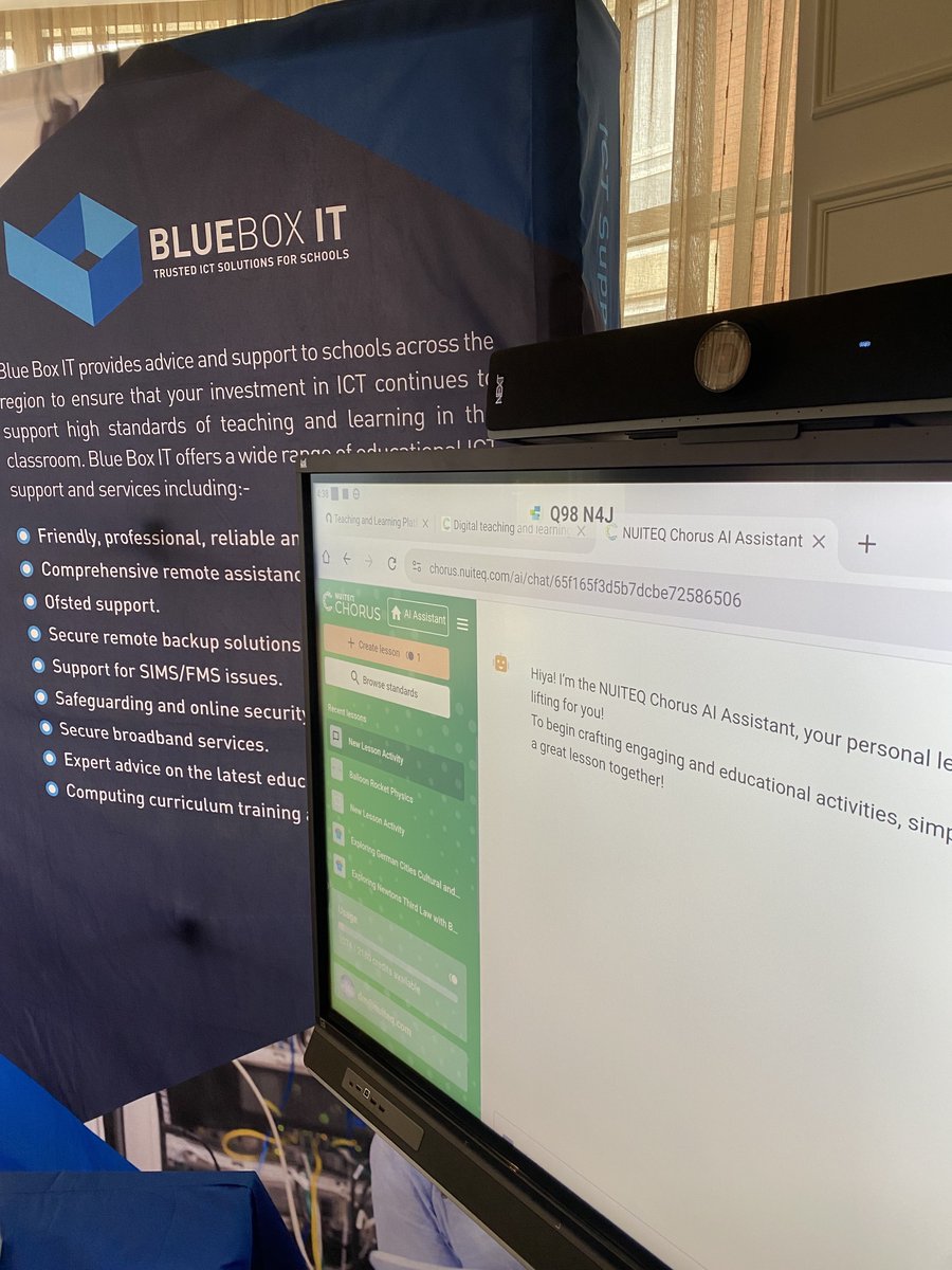 multitouch's tweet photo. Today, we are at @SENDCONF24 alongside our partner @BlueBoxICT ๐ค
Join us to explore how #NUITEQChorus and #NUITEQNEXT revolutionize the educational landscape.
#sendconf24 #blueboxit #EdTechUK #UKEdTech #EdTech #AIinEducation
https://t.co/fPHLHD46QB https://t.co/IHnLDyxLl0