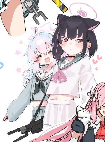 にこにこレイサと照れカズサ#ブルアカ 