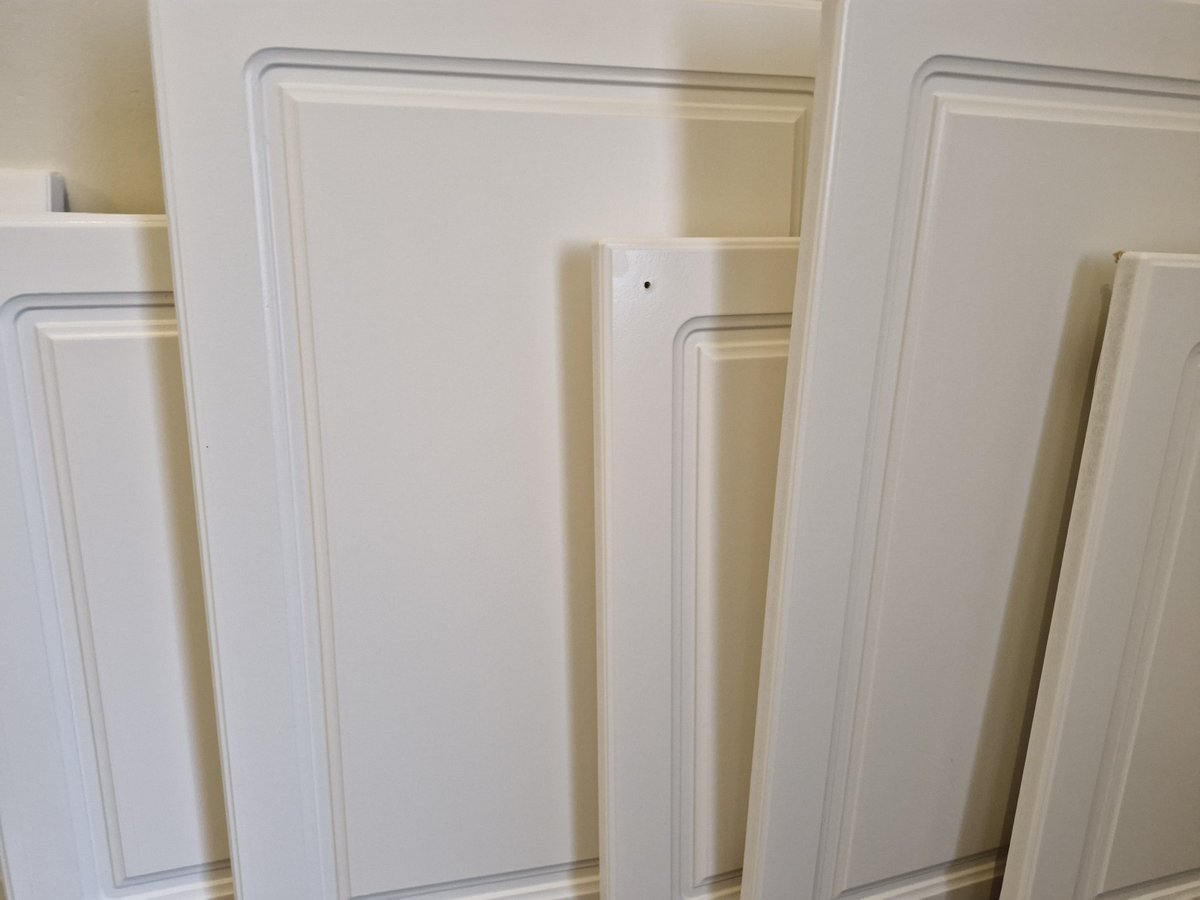 Wrap stripped off door's,  primed with 2 coats of <a href="/ZinsserUK/">Zinsser UK</a> 123 plus and topcoats of <a href="/IsomatUk/">ISOMAT UK</a> isolac aqua mixed by <a href="/topdecbrush/">Topdec Decorating Supplies</a> . Back on the tool after  a break