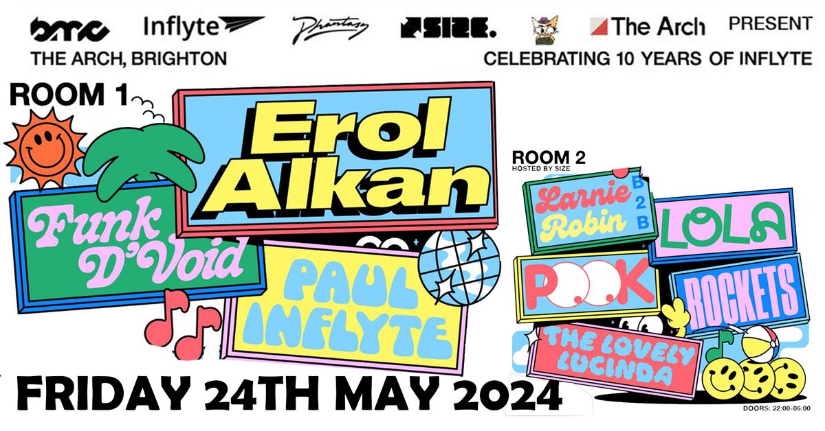 Incoming>> As part of our '10 Years Of @InflyteApp ' celebrations we'll be hosting @erolalkan for a very special show during this year's @BrightonMusicCo at The Arch alongside @funkdvoid - SizeDJs and more<< Tickets on sale now. skiddle.com/whats-on/Brigh…