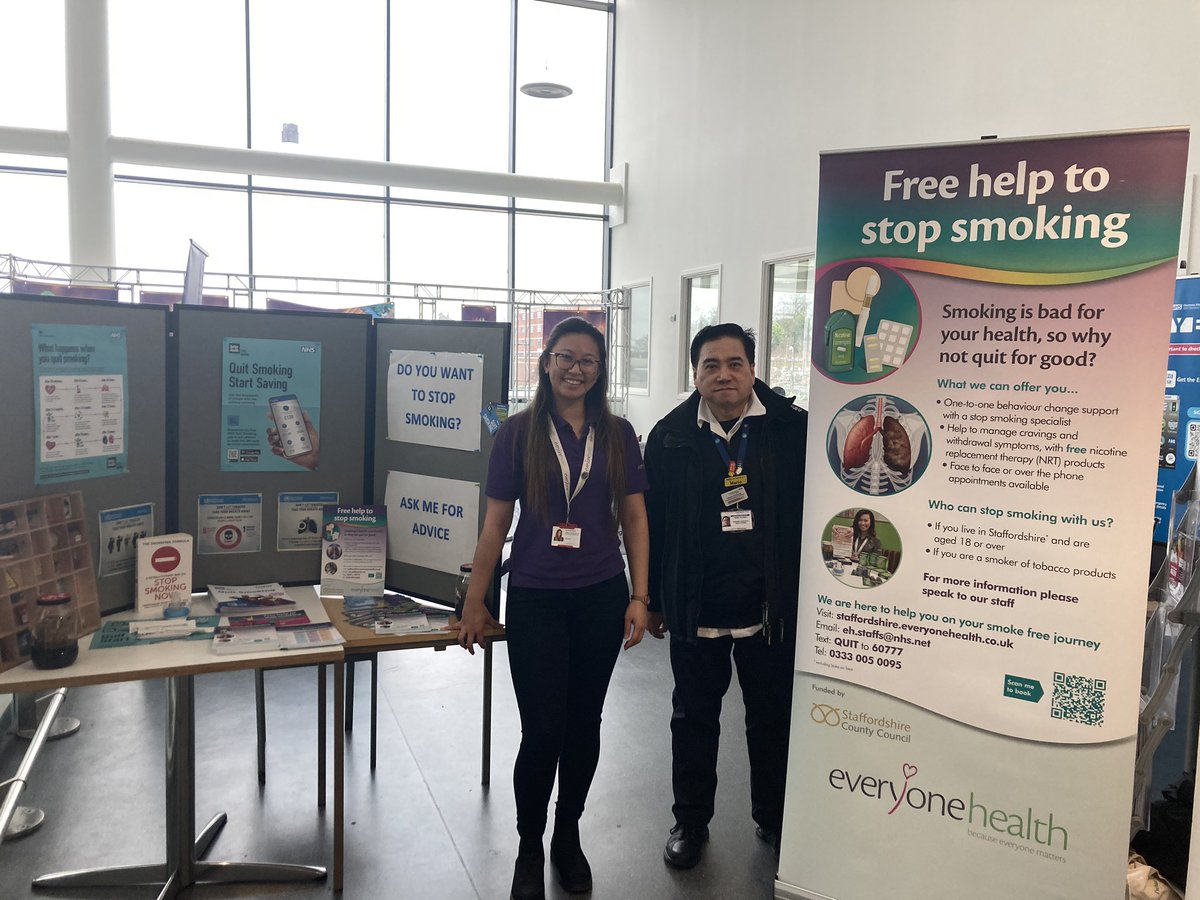 #StopSmokingDay Please pop along to the atrium at Royal Stoke to get free advice and knowledge from our friendly & supportive experts on how to successfully Quit Smoking 🚭🚭🚭… @UHNM_NHS #PositiveMindset #TobaccoFree