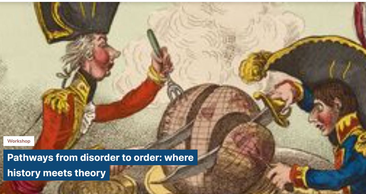 How and when does order re-emerge from periods of disorder?

If you are in Florence on 21-22 March, join a workshop on the place of the #19thcentury in the #history of international/global ordering 👉 eui.eu/events?id=5619…

📢 #internationalrelations #globalhistory