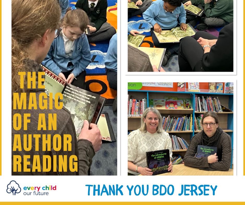 There is something very special about hearing an author read their work aloud. The children were enthralled. Thank you Noel Mallet and @BDOJersey for making this happen and gifting copies of the book to schools 📚🙏🏼📚