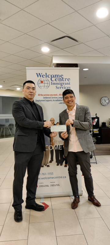 Thanks to a nomination by Detective Constable Leo, we were able to present @CICS_Canada Exec Director, Alfred Lam with $500 donation to support their settlement, integration, language training, employment and food programs to serve 20,000+ clients. #GiveBack