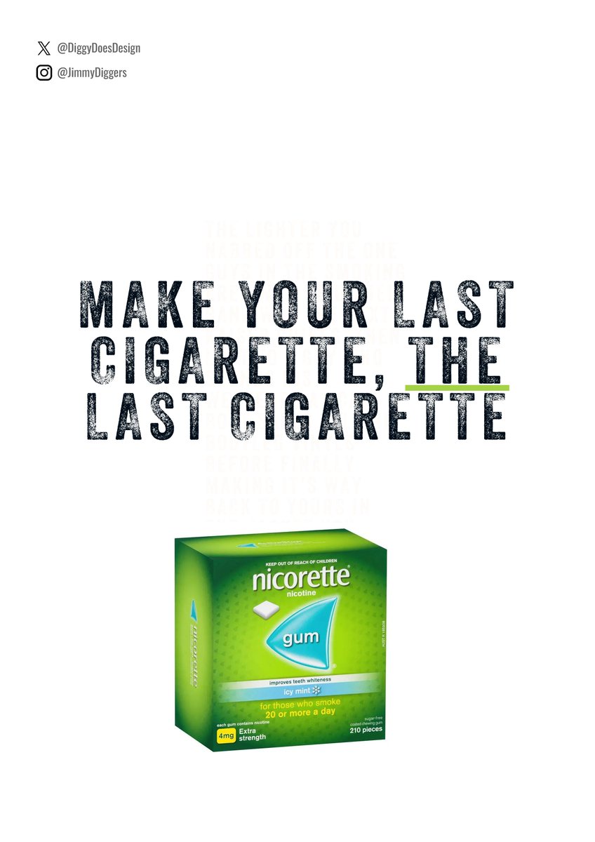 Create posters to encourage people to give up smoking for #NationalNoSmokingDay 🚬 🚫

@OneMinuteBriefs