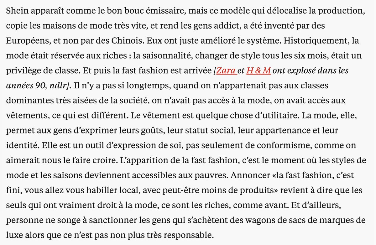 marie_ottavi's tweet photo. Sans cautionner le modèle de la fast fashion, Benjamin Simmenauer, philosophe et professeur à l'IFM, voit dans la diabolisation de Shein une volonté de priver les plus pauvres d’un droit à la mode, moins superflu qu’il n’y paraît. Interview dans @libe 
https://t.co/f9bRxmwu2W https://t.co/j97JyHV8Qn