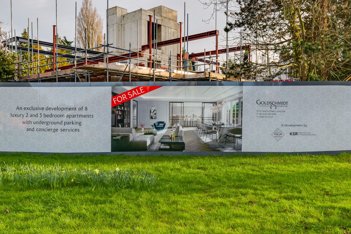 #luxury apartment block, 8 flats, underground parking, concierge.#newhome #thebishopsavenue