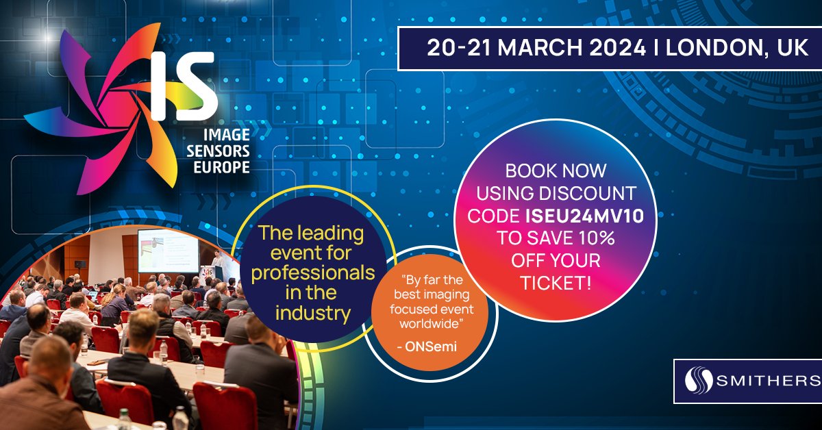 MVProMedia's tweet image. Final call: Image Sensors Europe takes place next week on 20-21st March in London.
Image Sensors Europe provides a platform for leading industry representatives from across the digital imaging supply chain to engage in high calibre discussions.
image-sensors.com/image-sensors-…