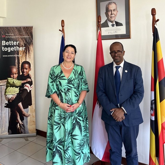 Very pleased to meet @Dr_KatjaK today to appreciate our partnership 🤝 Austria🇦🇹 is a great supporter of WFP in #Uganda having contributed💲7.7 million in 2023-2024 to provide emergency assistance to refugees and nutrition support to 126,000 children and women