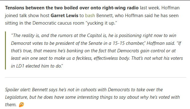 #AZ #AZLD1 @MaricopaGOP from a DEM newsletter... We must have a grassroots person to run against Bennett the RINO in LD1! 

Listen to Senator Hoffman's interview with Garrett Lewis here> iheart.com/podcast/82-the…