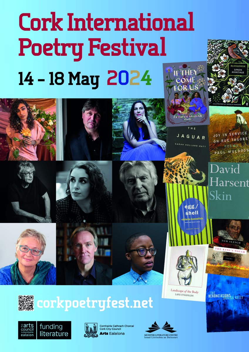 The programme for this year's poetry festival (14 - 18 May) is now live on corkpoetryfest.net with tickets and workshops available to book. Those without a book published also have the chance for a reading slot at the festival: apply by 15th March at southword.submittable.com/submit.