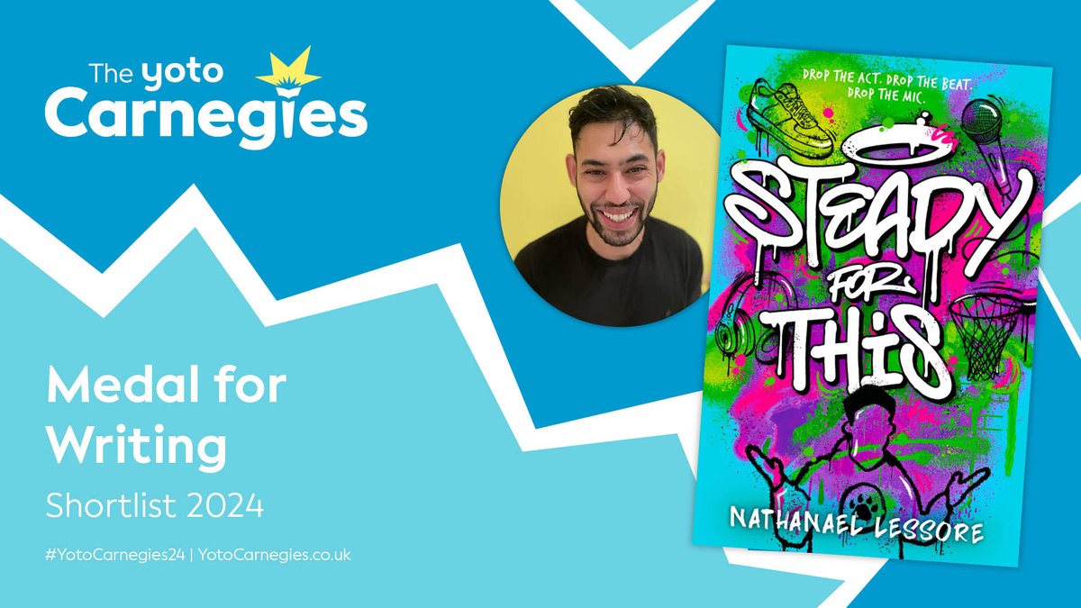 The Carnegies (@carnegiemedals) on Twitter photo Steady for This has been shortlisted for the Yoto Carnegie Medal for Writing 2024, congratulations <a href="/NateLessore/">Nathanael Lessore</a> @BonnierBooks_uk <a href="/HotKeyBooks/">Hot Key Books ✨📚</a>! #YotoCarnegies24 Steady for This has been shortlisted for the Yoto Carnegie Medal for Writing 2024, congratulations <a href="/NateLessore/">Nathanael Lessore</a> @BonnierBooks_uk <a href="/HotKeyBooks/">Hot Key Books ✨📚</a>! #YotoCarnegies24
