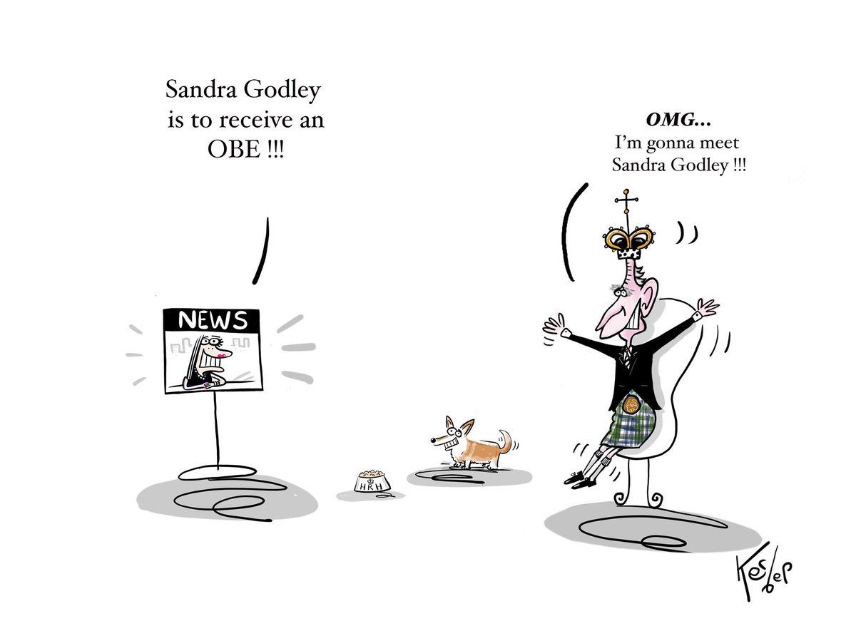 A bit of fun! Huge thanks to Neil Kerber, cartoonist for Private Eye and Vogue magazine. A lovely surprise! lol ❤️ #Royals #Cartoon #fun #OBE