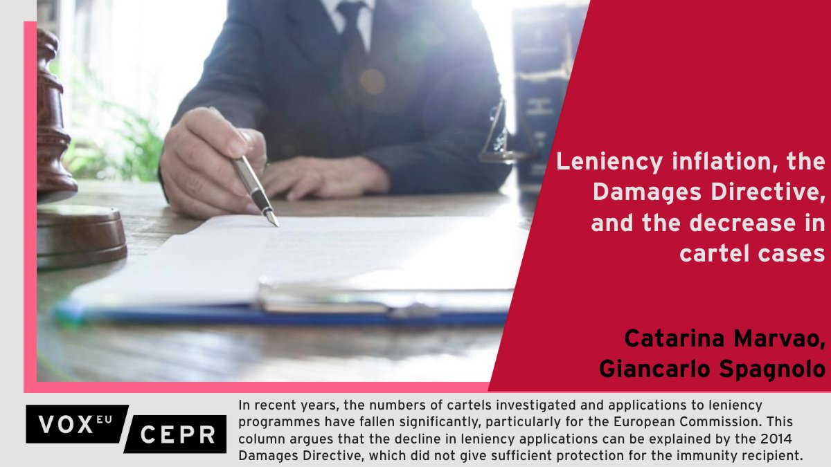 Strengthening #cartel enforcement requires amending the Damages Directive, stopping leniency inflation, and further increasing fines or introducing criminalisation. 
<a href="/CatarinaMarvao/">Catarina Marvao</a> <a href="/SITEStockholm/">Stockholm Institute of Transition Economics (SITE)</a> <a href="/handels_sse/">Stockholm School of Economics</a>, Giancarlo Spagnolo <a href="/unitorvergata/">Università di Roma Tor Vergata</a> <a href="/EIEF_Rome/">EIEF - Einaudi Institute for Economics and Finance</a> 
ow.ly/Jh5450QPZXA