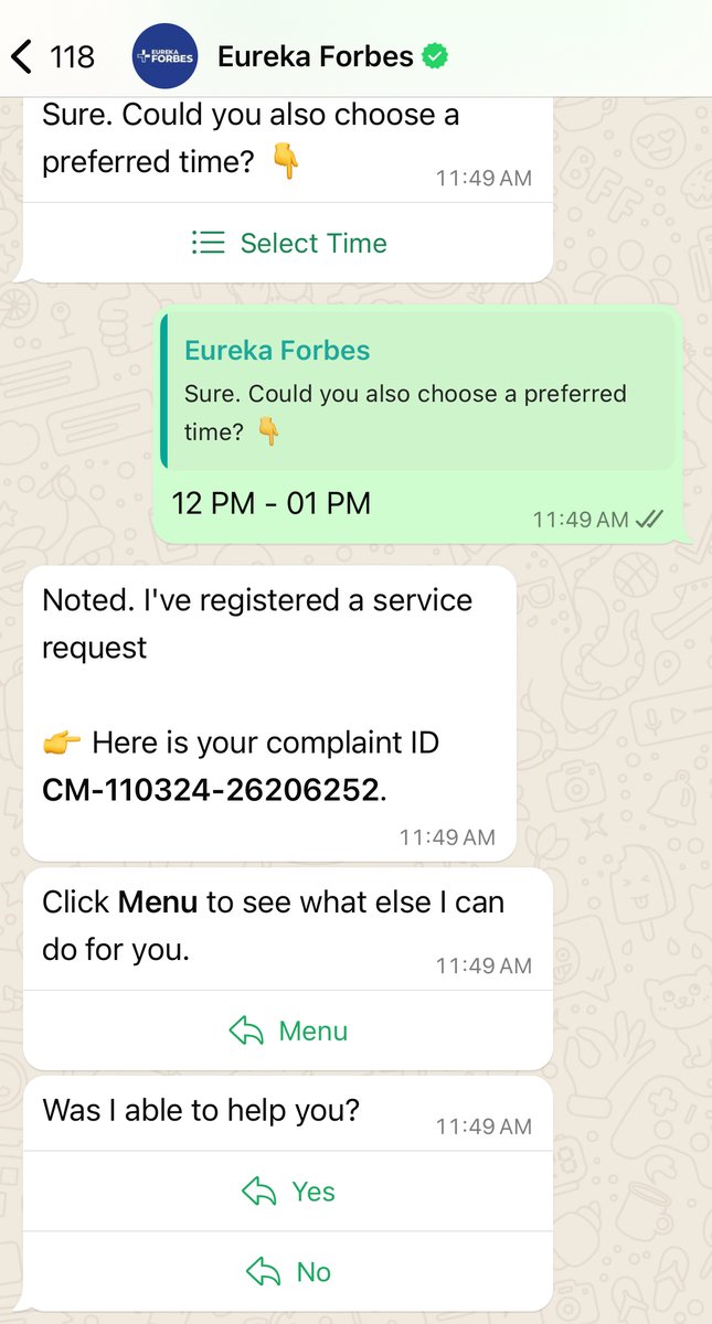 ILeadThinking's tweet photo. @EurekaForbes I would ask for a refund for the AMC I purchased as no one has visited for servicing despite opening multiple support tickets. I see fake service entries have been created to fool the system. Kindly refund amount by 15th March 2024 else I have to take it legally. https://t.co/jh8Okf7wqK