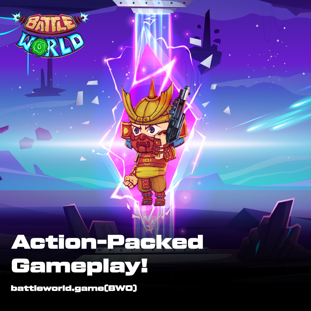 🔥 Action-Packed Gameplay! 💥 #BattleWorld's core gameplay loop guarantees non-stop action and excitement. Get ready for an adrenaline-fueled gaming experience! Buy $BWO tokens to enhance your gaming journey: htx.com/en-us/trade/bw… #ActionPacked #GamingThrills