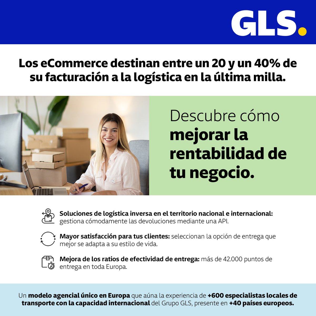 En nuestra Agencia GLS te lo ponemos fácil, a ti y a tus clientes 😉

#GLSSpain #ParcelstoPeople

Nos puedes encontrar en:
📍Carrer de Cristofor Colom nº 2,08830, Sant Boi de Llobregat.
nº 📞: 930179354