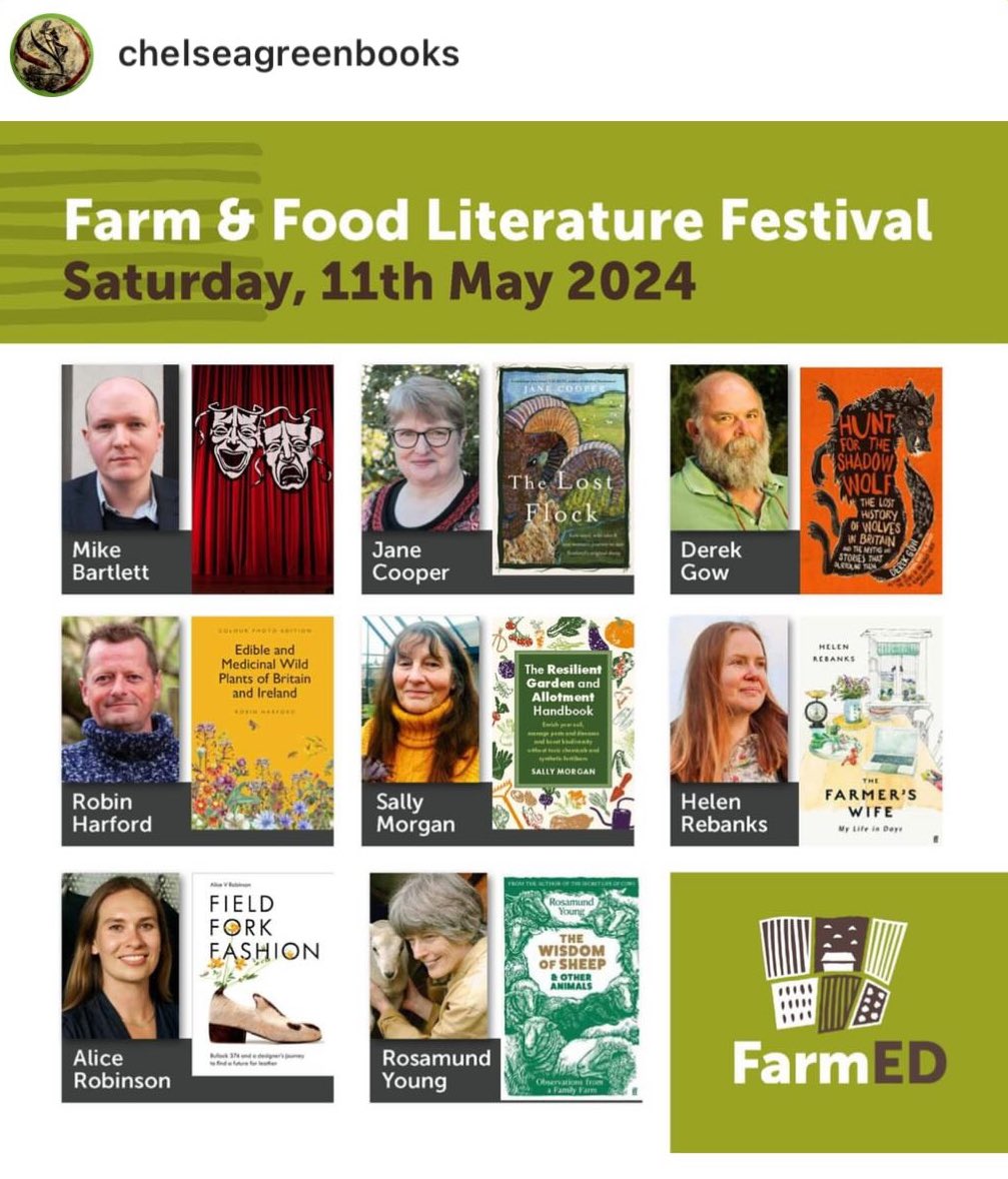 Delighted to announce that tickets are on sale for our Farm & Food Lit Fest with @RealFarmED on 11 May! We'll be joined by an extraordinary array of writers @gow_derek @OrkneyBoreray @theshepherdswi1 @robinharford @Sally_Morgan farm-ed.co.uk/event-details/…