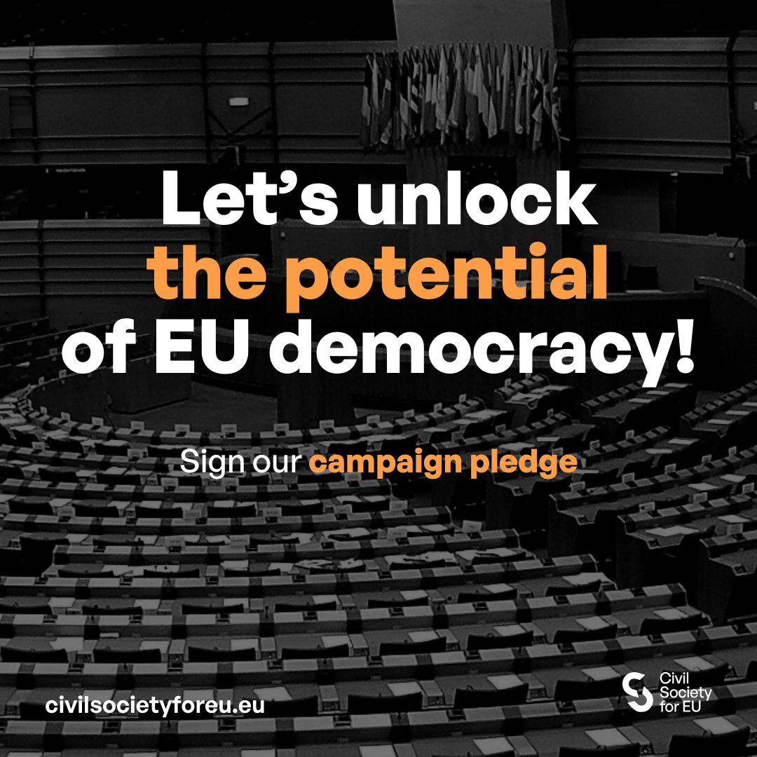 @europeanleft, what about civil society in your #EUelections2024 manifesto? 🤔 Civil society has a key role to play to #unlockthepotential of EU democracy, but needs better support. 📢 We call on all candidates to sign our #CivilSocietyforEU pledge!👉 bit.ly/486V5Ug