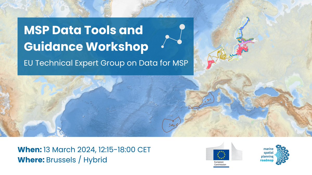 ⏰We are about to start!!! 👉Today ReMAP is at the MSP Data Tools and Guidance Workshop: TEG on #Data for #MSP organized by the 🌊European Maritime Spatial Planning Platform 🗺️ More info & agenda➡️europa.eu/!VqYKQ9
@EU_MARE #MaritimeSpatialPlanning
