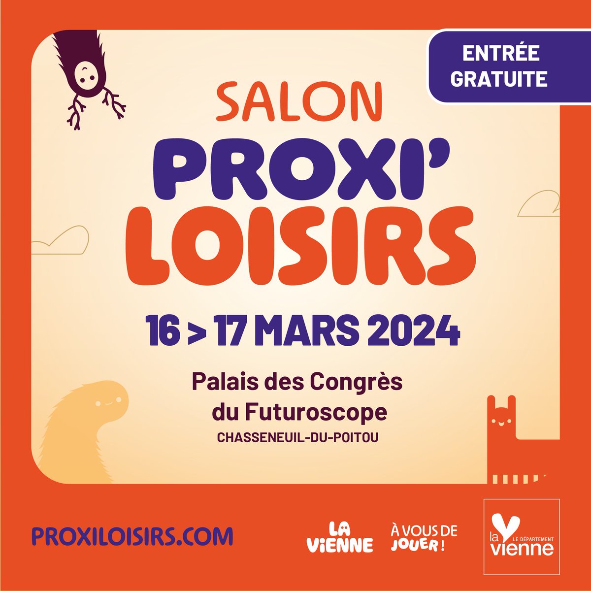 Retrouvez nous ce week-end au Salon Proxi' Loisirs au Palais des Congrès du Futuroscope ! 😊