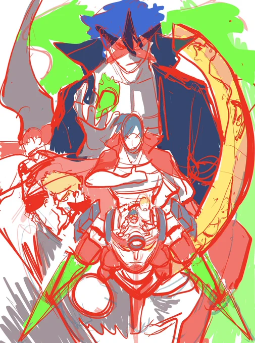 グレン十五周年イラスト没案 