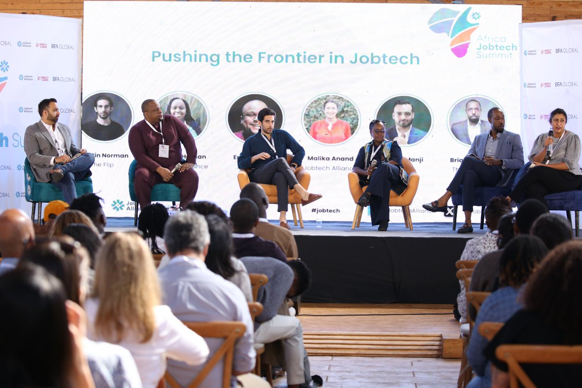 BFAGlobal's tweet image. Ongoing panel session: &quot;Pushing the Frontier in Jobtech.&quot; Discover the most promising innovators in Africa.

@JobtechAlliance 

#jobtechsummit