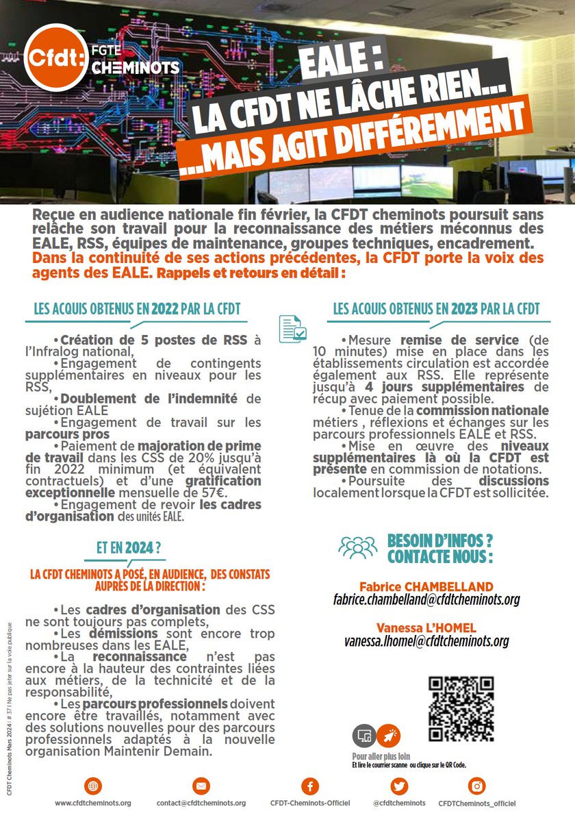 E-TRACT || EALE : la CFDT ne lâche rien... mais agit différemment .