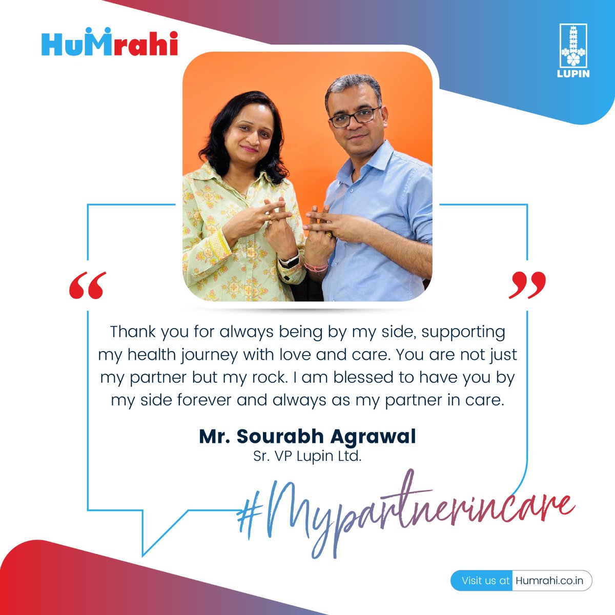 At Lupin, our leaders recognize and appreciate the invaluable contributions of their partners-in-care, the women who tirelessly support and promote health and happiness for all. Join us at Humrahi for more. #Lupin #LupinIndia #Humrahi #MyPartnerInCare
