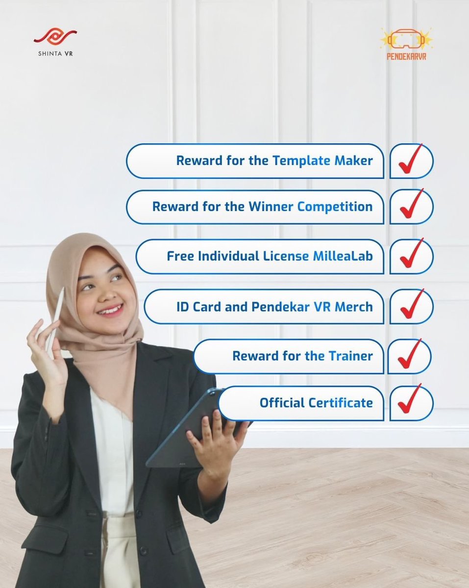 ShintaVR's tweet photo. Be an impactful educator with @pendekarvr!
Pendekar VR allows you to grow together in education. Join @MilleaLab and register now.
#shintavr #vrstation #MilleaLab #SpaceCollab #VirtualCharacterSystem #metaverseindonesia #Metaverse #metanesia #VRTrends2024 #FutureTech https://t.co/CzcPjyxe3w