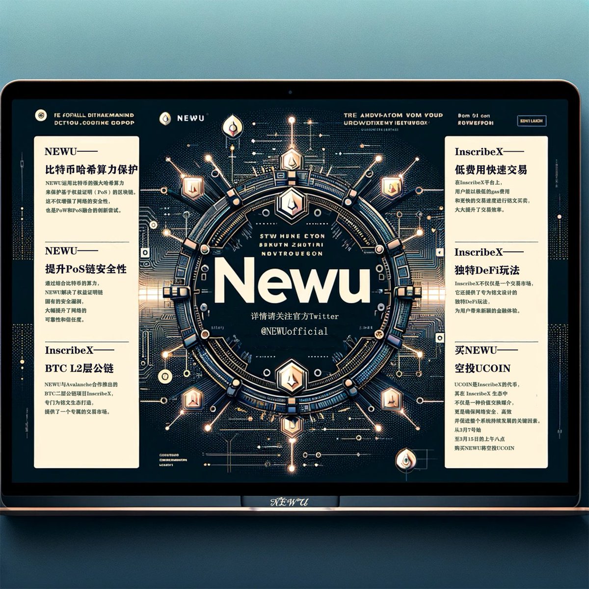 Tinggushideren's tweet photo. 🌐 发现 #NEWU — 比特币生态的创新力量!结合比特币的安全算力,NEWU架起了PoW和PoS的桥梁。与此同时,$UCOIN 作为NEWU与雪崩团队合作项目 #InscribeX 的Gas代币,将推动铭文市场的高效运转。💡
🚀 持有NEWU,探索$UCOIN提供的低费快速交易体验。一币双用,打开加密货币新视界!
$merlin $ordi $sats https://t.co/QqFCebHV27