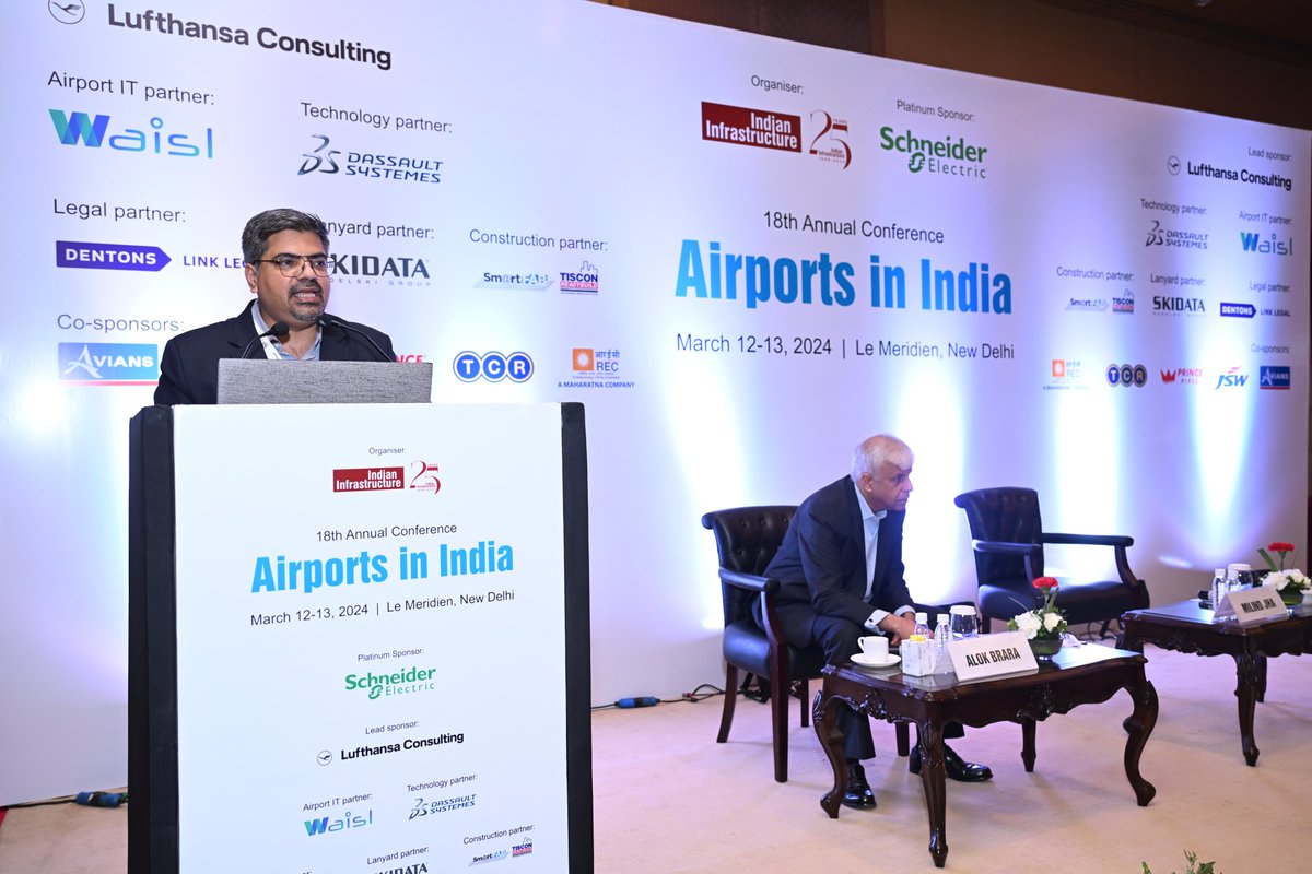 Milind Jha, Partner, @Dentons at our 18th annual conference on Airports in India.

We thank him for an informative session on 'Airports Environment and Prospects'.

#airports #airportsindia #aeroinfrastructure #airportsector #airporttechnologies #airportindustry