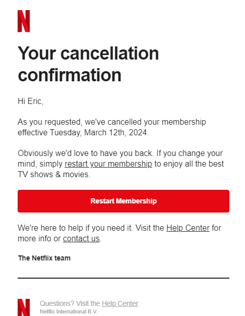 Ericlagat's tweet photo. @NetflixKE why am I getting a renewal of my account yet I already cancelled it. Is this not forcing issues? https://t.co/SrIQvIpvuQ